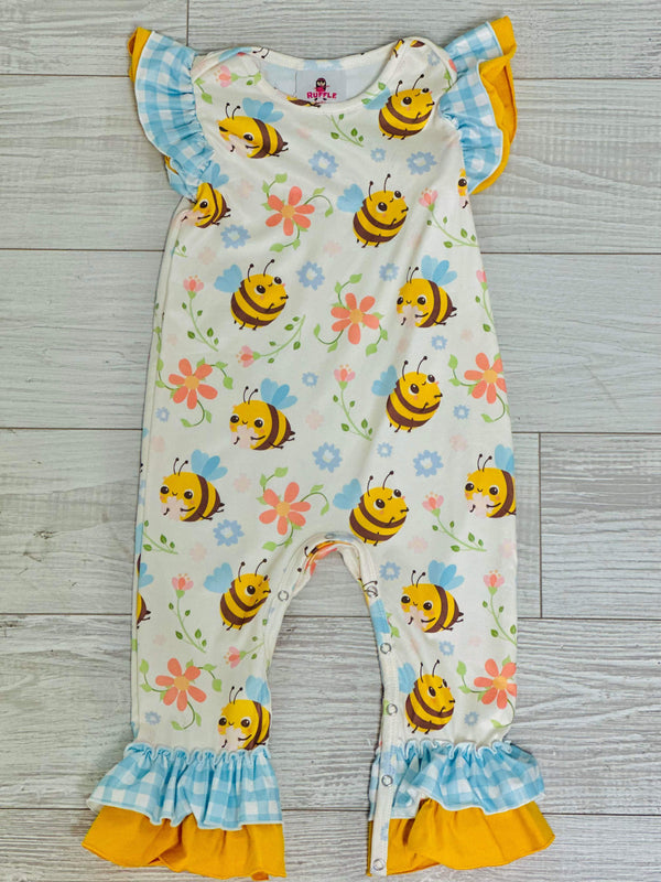 Bee Happy Infant Ruffle Romper