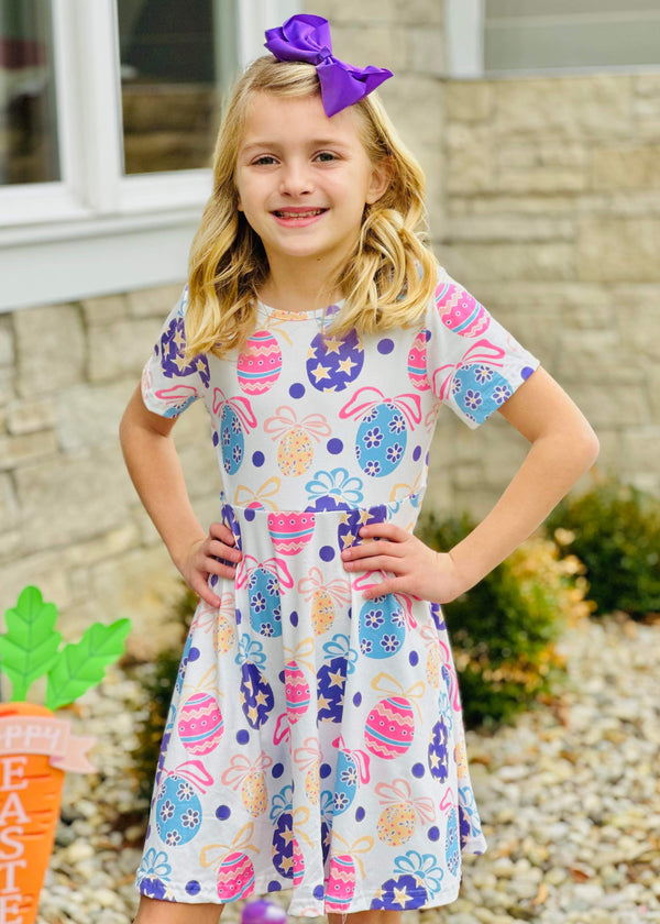Painted Easter Eggs Twirl Dress