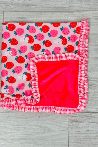Strawberry Minky Blanket