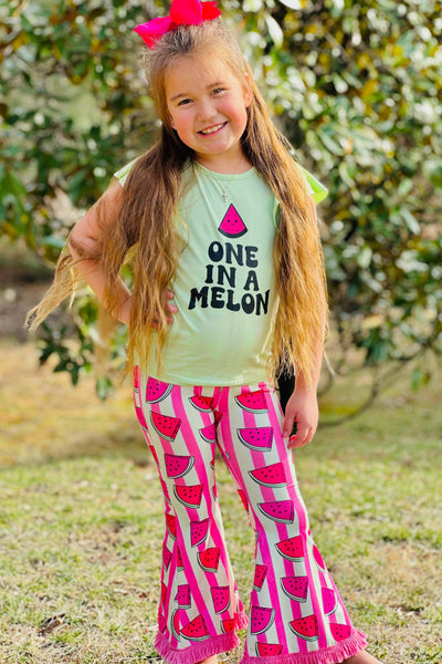 One In A Melon Flare Pants Set