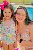 Mom & Me Summer Wild Flowers One Piece Swimsuit (Mom Bikini)