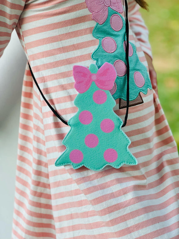 Blush Christmas Tree Striped Pocket Dress - S(Size 3) Blush Christmas Tree Striped Pocket Dress - S(Size 3)