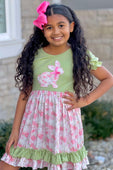 Easter In Bloom Bunny Ruffle Dress