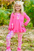 RG™ Pink All Smiles Pocket Top Ruffle Leggings Set