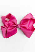 DARK PINK BOW WITH CLIP