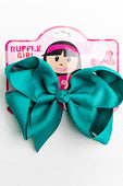 DARK TEAL BOW WITH CLIP