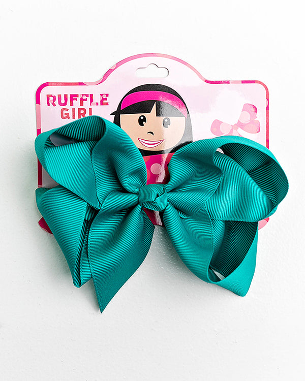 DARK TEAL BOW WITH CLIP