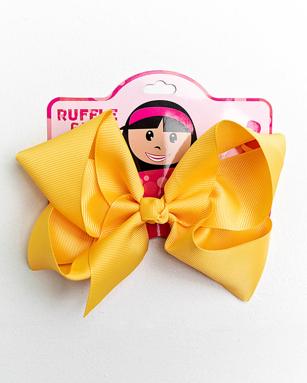 GOLD YELLOW BOW WITH CLIP